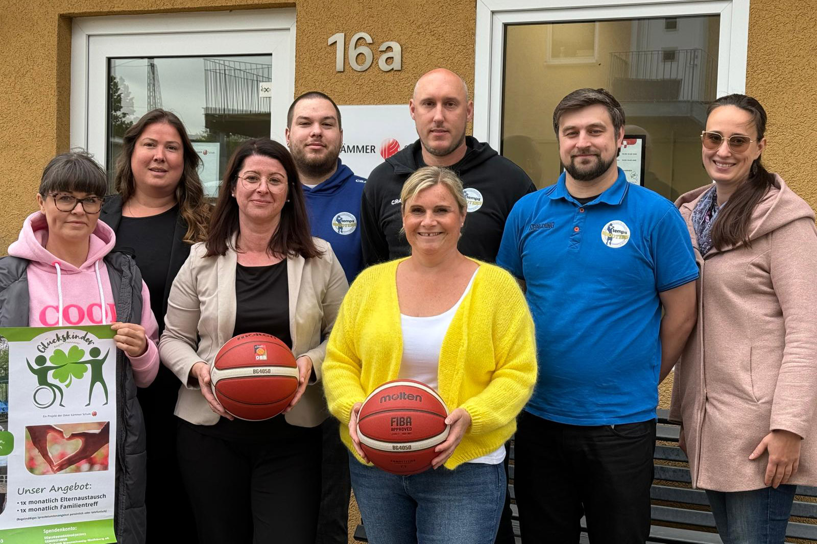TSV Temps Shooters gemeinsam mit dem Glückskinderprojekt der Oskar Kämmer Schule